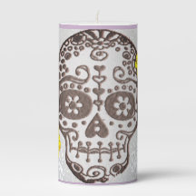 SUGAR SKULL DAG VAN DE DODE PIJLER Kaars