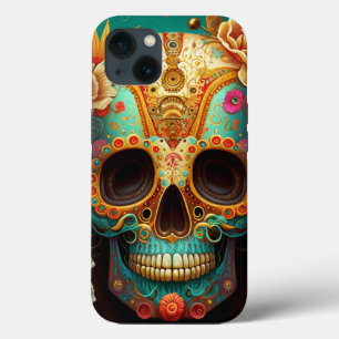 Sugar Skull Day Of The Dead iPhone 13 Hoesje