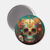 Sugar Skull Day Of The Dead Magneet (Voorkant / Achterkant)
