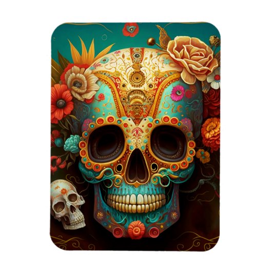 Sugar Skull Day Of The Dead Magneet (Verticaal)