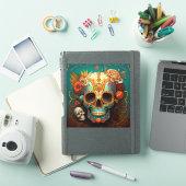 Sugar Skull Day Of The Dead Sticker (iPad Cover)
