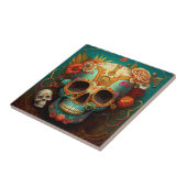Sugar Skull Day Of The Dead Tegeltje (Zijkant)