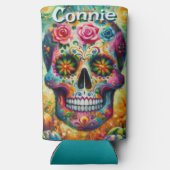 Sugar Skull Day van de dode bloem gepersonaliseerd (Achterkant)