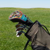 Sugar Skull Day van de dode bloem gepersonaliseerd Golfheadcover (Insitu)