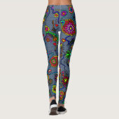 Sugar Skull Denim Kijk de Leggings van vrouwen (Achterkant)