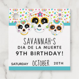 Sugar Skull Dia de La Muerte Halloween Birthday Bedankjes Labels