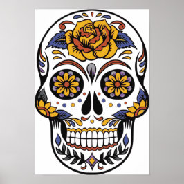 Sugar Skull Dia de Los Muertos Poster