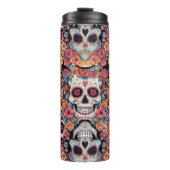 Sugar Skull Dia de Los Muertos Thermosbeker (Voorkant)