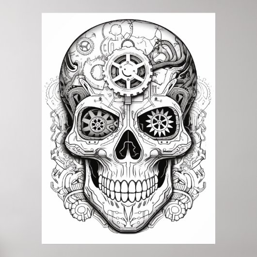 Sugar Skull Drawing Art for Kids + Adults Poster (Devant)