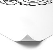 Sugar Skull Drawing Art for Kids + Adults Poster (Coin)