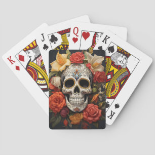 Sugar Skull Floral Klassieke speelkaarten