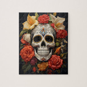 Sugar Skull Floral Puzzel
