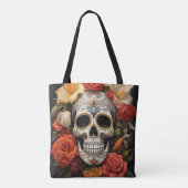 Sugar Skull Floral Tas (Achterkant)