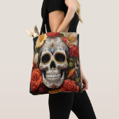 Sugar Skull Floral Tas (Dichtbij)