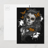Sugar Skull Girl Briefkaart (Voorkant / Achterkant)