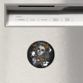 Sugar Skull Girl Magneet (Insitu (Vaatwasser))