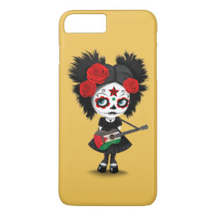 Sugar Skull Girl speelt Palestijnse vlag gitaar iPhone 8 Plus / 7 Plus Hoesje