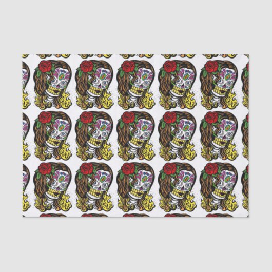 Sugar Skull Girl Tissuepapier (Voorkant)