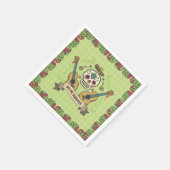 Sugar Skull & Gitaren Dia de Muertos | Servet (Hoek)