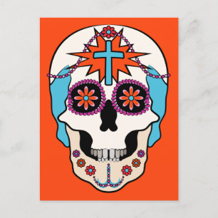 Sugar Skull Graphic Briefkaart