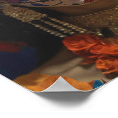 Sugar Skull Halloween, Dia de los Muertos Poster (Hoek)