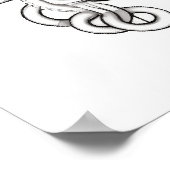 Sugar Skull Image Black + White on a Wall Poster (Hoek)