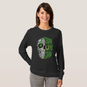 Sugar Skull Leprechaun Hat St Patricks Day of Dead T-shirt (Voorkant volledig)