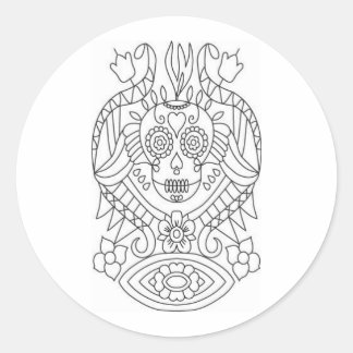 Sugar Skull Matte Kleur Jezelf Stickers