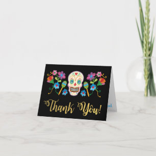 Sugar Skull Mexican Fiesta bedankt je briefkaarten