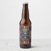 Sugar Skull Mexican Theme Bierlabel Bier Etiket (Voorkant)