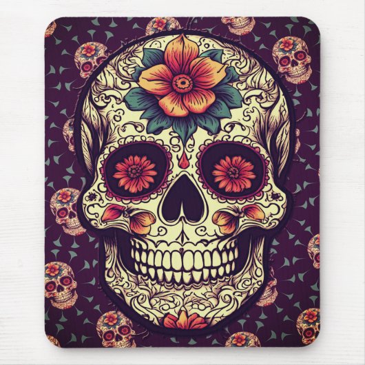 Sugar Skull Mousepad Muismat (Voorkant)