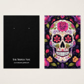 Sugar Skull Oorbel Display Kaart (Voorkant /achterkant)