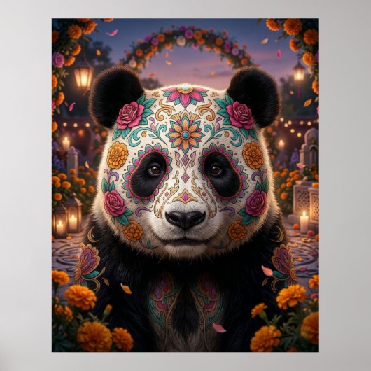 Sugar Skull Panda Poster (Voorkant)