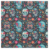 Sugar Skull Pattern-Seamless Cinco de Mayo Stof (Swatch)