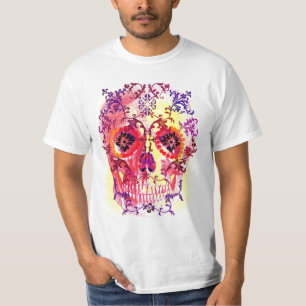 SUGAR SKULL PSYCHEDELIC AFDRUKKING T-SHIRT