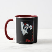 Sugar Skull Red Roses Zwart Mok (Links)