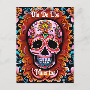  Sugar Skull Retro Dag van de Doden Briefkaart