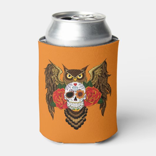Sugar Skull Rozen Uil Blikjeskoeler (Blikje Voorkant)