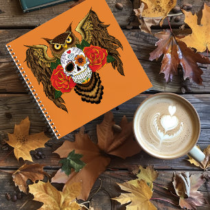 Sugar Skull Rozen Uil Notitieboek