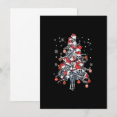 Sugar Skull Santa Hat Christmas Tree Funny Xmas Kaart (Voorkant / Achterkant)