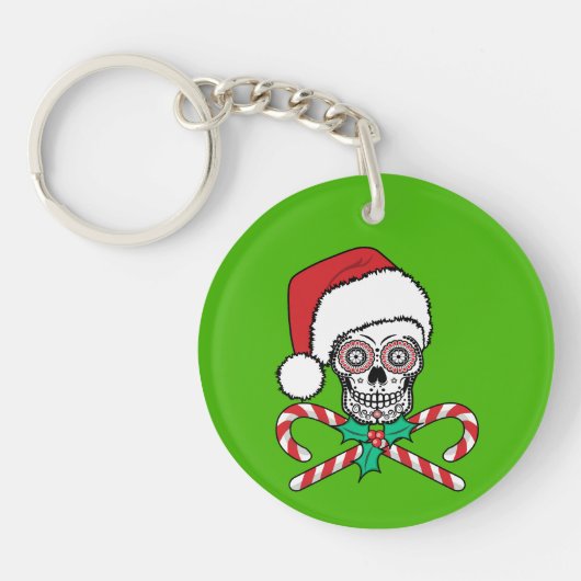 Sugar Skull Santa Sleutelhanger (Voorkant)