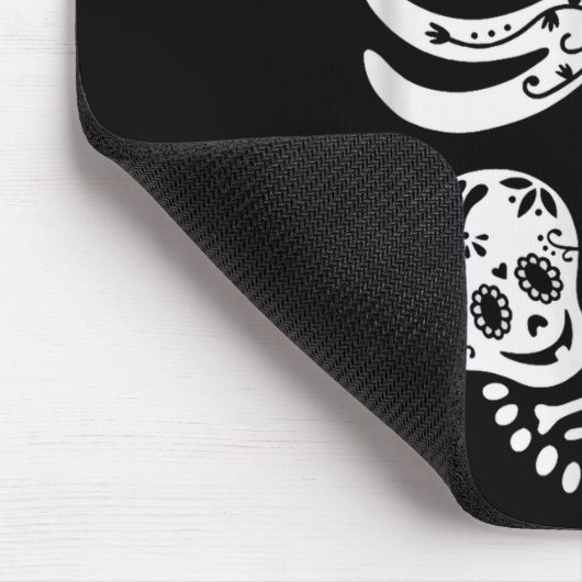 Sugar Skull Skeleton Halloween Pregnancy Annouceme Muismat (Hoek)