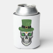 Sugar Skull St Patrick Day Leprechaun Shamrock Blikjeskoeler (Blikje Voorkant)