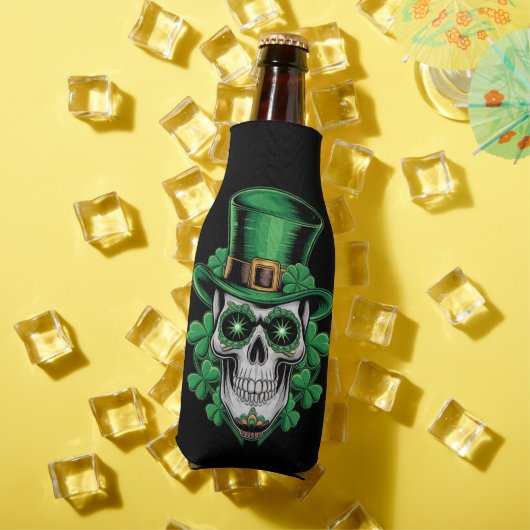 Sugar Skull St Patrick Day Lucky Shamrock Flesjeskoeler (Insitu Zomer)