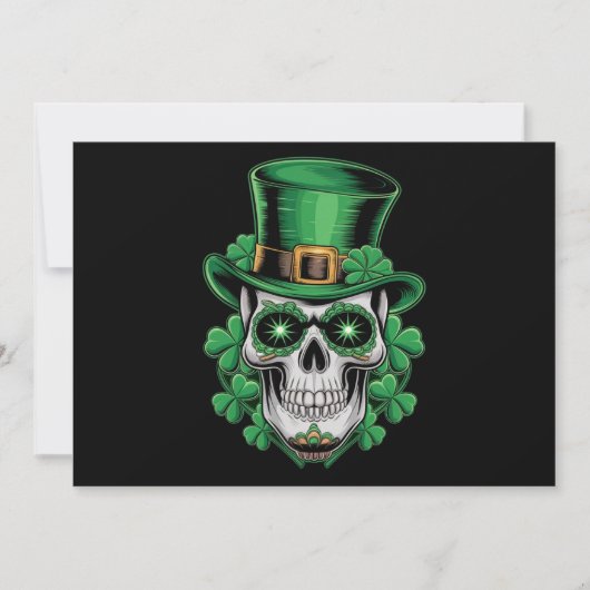 Sugar Skull St Patrick Day Lucky Shamrock Kaart (Voorkant)