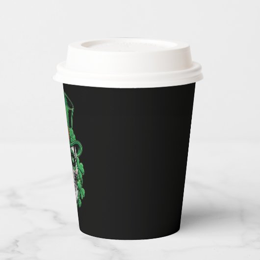 Sugar Skull St Patrick Day Lucky Shamrock Papieren Bekers (Links)
