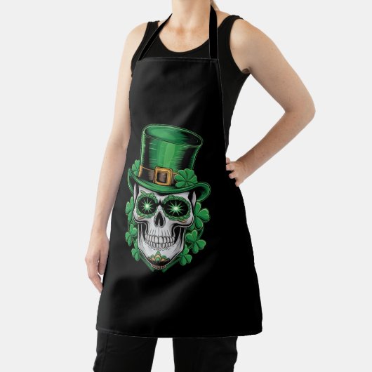 Sugar Skull St Patrick Day Lucky Shamrock Schort (Insitu)