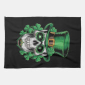 Sugar Skull St Patrick Day Lucky Shamrock Theedoek (Horizontaal)