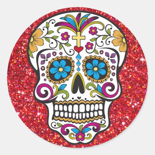 Sugar skull Sticker (Voorkant)