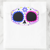 Sugar Skull - Tattoo ontwerp Ovale Sticker (Tas)